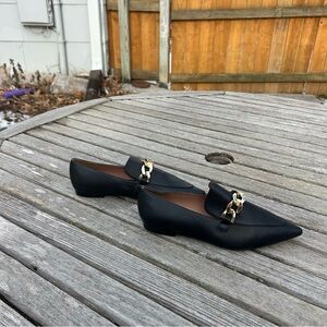 Linea Paolo Women's Black Mabel‎ Pointed Toe Loafers Shoe Size 6